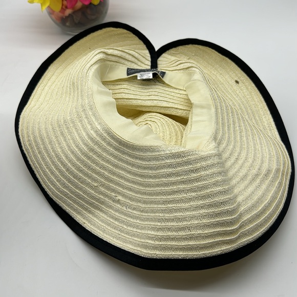 San Diego Hat Company Off White Hat Black Hat with Bow HT6667 - Picture 4 of 5